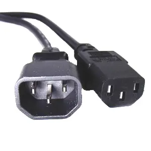1.5M C13 to C14 IEC Power Cord (Black) – Heavy-Duty Computer & Server Cable